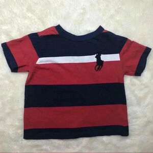 Polo By Ralph Lauren Red & Blue  Striped T-Shirt 2T